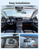 AZDOME M580 Pro 5K 3 Channel Dash Cam, Built-in WiFi GPS, 64GB Card Included, 4'' Touch Screen, WDR, IR Night Vision, Parking Mode