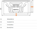 Hertz Dieci 165mm 6.5" 2-Way Coaxial Speakers - Pair (DCX1653-OPENBOX)