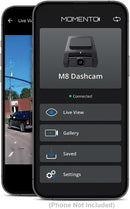 Momento M8 3-Ch FHD w/Dual 5.0GHz Wi-Fi + GPS Front & Rear Dash Camera Kit (MD-8100) Includes 32GB MicroSD Card