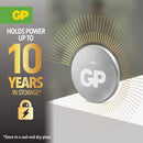 GP Lithium Cell 3V CR1220-7C5 Button Battery – Long-Lasting Coin Cell Battery