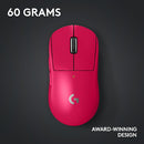 Logitech G PRO X Superlight 2 44000 DPI 8K Polling Wireless HERO 2 Sensor 60g Pro-Grade Mouse - Magenta