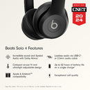 Beats Solo 4 On-Ear Sound Isolating Bluetooth Headphones - Matte Black