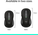 Logitech Signature M650L Wireless Mouse – Large, Red, 910-006358