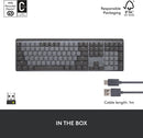 Logitech MX Mechanical Wireless Full-size Backlit Tactile Keyboard - Graphite