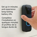 Blink Video Doorbell (newest model), Two-way audio, HD video, motion and chime app alerts, and Alexa enabled — wired or wire-free (Black)