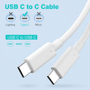 Apple 1m (3.28 ft.) 45 Watts USB-C to USB-C Cable - White