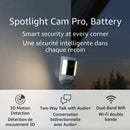 Ring Spotlight Cam Pro, Battery | 3D Motion Detection, Two-Way Talk with Audio+, and Dual-Band Wifi (2022 release) - White