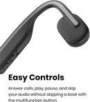 Shokz OpenMove Bone Conduction Open-Ear Bluetooth Headphones - Grey