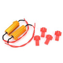 50W 6ohm Load Resistor Gold Turn Signal Blinker LED Lamp Bulb Fix Hyper Flash