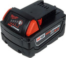 Milwaukee Tool M18 18V Lithium-Ion Extended Capacity (XC) 5.0 Ah REDLITHIUM Battery (2 Pack) 48-11-1852