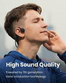 Shokz OpenMove Bone Conduction Open-Ear Bluetooth Headphones - Grey