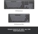 Logitech MX Mechanical Wireless Full-size Backlit Tactile Keyboard - Graphite