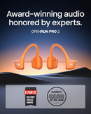 Shokz OpenRun Pro 2 Mini Bone Conduction Open-Ear Bluetooth Headphones - Orange