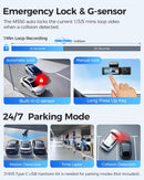 AZDOME M550 Pro 4K 3 Channel Dash Cam, Built-in WiFi GPS, 64GB Card Included, 3.19" IPS Screen, WDR, IR Night Vision, Parking Mode