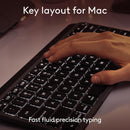 Logitech 920-012644 Master MX Keys Mini for Mac Bluetooth Wireless Ergonomic Keyboard - Space Gray - English - Open Box