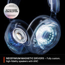 SteelSeries Arctis Nova Pro Wireless Multi-System Gaming Headset - Neodymium Magnetic Drivers - Active Noise Cancellation - Infinity Power System - Gen 2 Mic - PC, PS5, PS4, Switch, Mobile - White