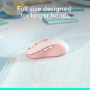 Logitech Signature M650L Wireless Mouse – Large, Red, 910-006358