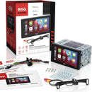 BOSS Audio BV850ACP Package Includes BV800ACP digital multimedia receiver with ELPC40B backup camera (does not play discs) Open Box