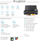 HP OfficeJet 250 All-in-One Portable Printer with Wireless & Mobile Printing, Works with Alexa (CZ992A) Black