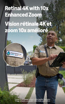 Ring Wired Doorbell 4K Pro (Newest Model), Retinal 4K with wide-angle video, 10x Enhanced Zoom, and Night Vision, Deep Silver