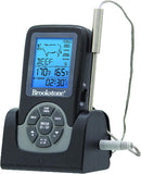 Brookstone Wireless Cooking Thermometer BS201, Remote Temperature Monitoring, Black