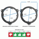Metra 82-7400 6'' to 6.75'' Speaker Adapters for Select Toyota and Lexus Models – Durable, Easy Installation