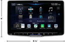 Alpine Halo9 iLX-F509 Digital multimedia receiver — a 9" touchscreen that fits in a DIN dash opening (does not play discs)