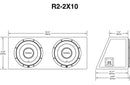 Rockford Fosgate R2-2X10 – Dual 10" Loaded Subwoofer Enclosure, 1000W Peak
