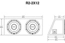 Rockford Fosgate R2-2X12 – Dual 12" Loaded Subwoofer Enclosure, 1000W Peak