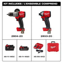 Milwaukee 2997-22CXC Tool M18 FUEL 18V Li-Ion Brushless Cordless Hammer Drill and Impact Driver Combo Kit (2-Tool)