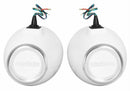 Kicker 46KMFC8W KMFC8 (200mm) Flat-Mount Marine Cans with 45KM84L speaker pair; white grill on white can - Bass Electronics