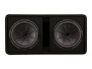 Kicker CompR 12"(30cm) Dual subwoofers in Vented Enclosure, 2-Ohm, 1000W - Bass Electronics