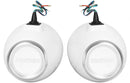 Kicker 46KMFC65W KMFC65 (165mm) Flat-Mount Marine Cans with 45KM654L speaker pair; white grill on white can - Bass Electronics