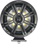 Kicker 46KMFC8 KMFC8 (200mm) Flat-Mount Marine Cans with 45KM84L speaker pair; charcoal grill on black can - Bass Electronics