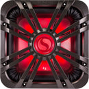 Kicker 11L710GLC 10-Inch (25cm) Square Subwoofer Grille, LED, Charcoal - Bass Electronics