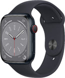 Apple Watch Series 8 [GPS 41mm] Smart Watch w/Midnight Aluminium Case with Midnight Sport Band. Fitness Tracker, Blood Oxygen & ECG Apps, Always-On Retina Display, Water-Resistant