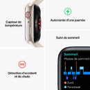 Apple Watch Series 8 [GPS 41mm] Smart Watch w/Midnight Aluminium Case with Midnight Sport Band. Fitness Tracker, Blood Oxygen & ECG Apps, Always-On Retina Display, Water-Resistant