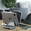 Satechi Stand & Hub for iPad, USB-C Hub 6-in-1, Foldable Stand - 60W USB-C PD, 4K HDMI, USB-A Data Port, Micro/SD Card Readers, 3.5mm Audio Jack - for M2/ M1 iPad Pro, M1 iPad Air, iPad Mini.
