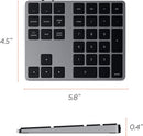 Satechi Bluetooth Extended Numeric Keypad - Slim Rechargeable 34-Key Numpad