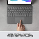 Logitech Folio touch Keyboard Case for iPad Pro 11" (2nd/3rd Gen)/Air - Grey - Bass Electronics