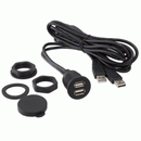 Axxess Panel Mount / Extension (Dual USB - Charging / Data - 3 ft.)