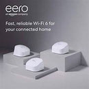 eero 6 dual-band mesh Wi-Fi 6 system with built-in Zigbee smart home hub (1 eero 6 router + 2 eero 6 extenders)