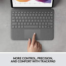 Logitech Folio touch Keyboard Case for iPad Air (4th Gen) - Grey - Bass Electronics
