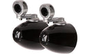 Kicker 40KMMTES KMMTES Mini Tower Enclosures for 4-Inch (100mm) Drivers, pair, Black - Bass Electronics