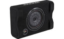 Kicker 48CVTDF102 Sealed downward-firing enclosure with 10" 2-ohm shallow-mount subwoofer