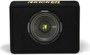 Kicker 44TCWC102 Ported truck enclosure with one CompC 10" 2-ohm subwoofer