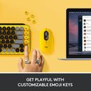 Logitech POP Keys Bluetooth Mechanical Keyboard - Yellow/Black - English - Bass Electronics