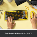 Logitech POP Keys Bluetooth Mechanical Keyboard - Yellow/Black - English - Bass Electronics